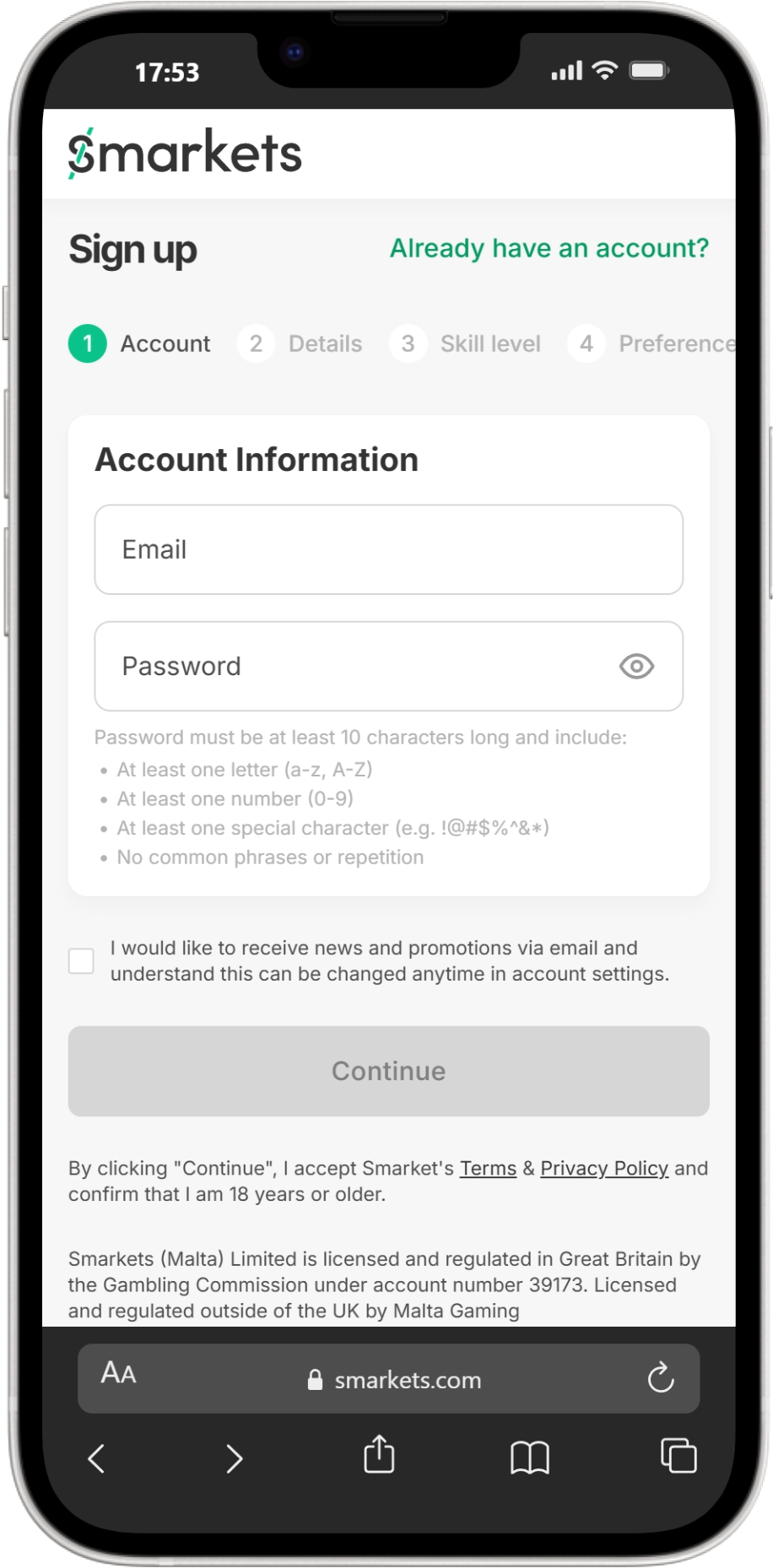 Smarkets screenshot 6
