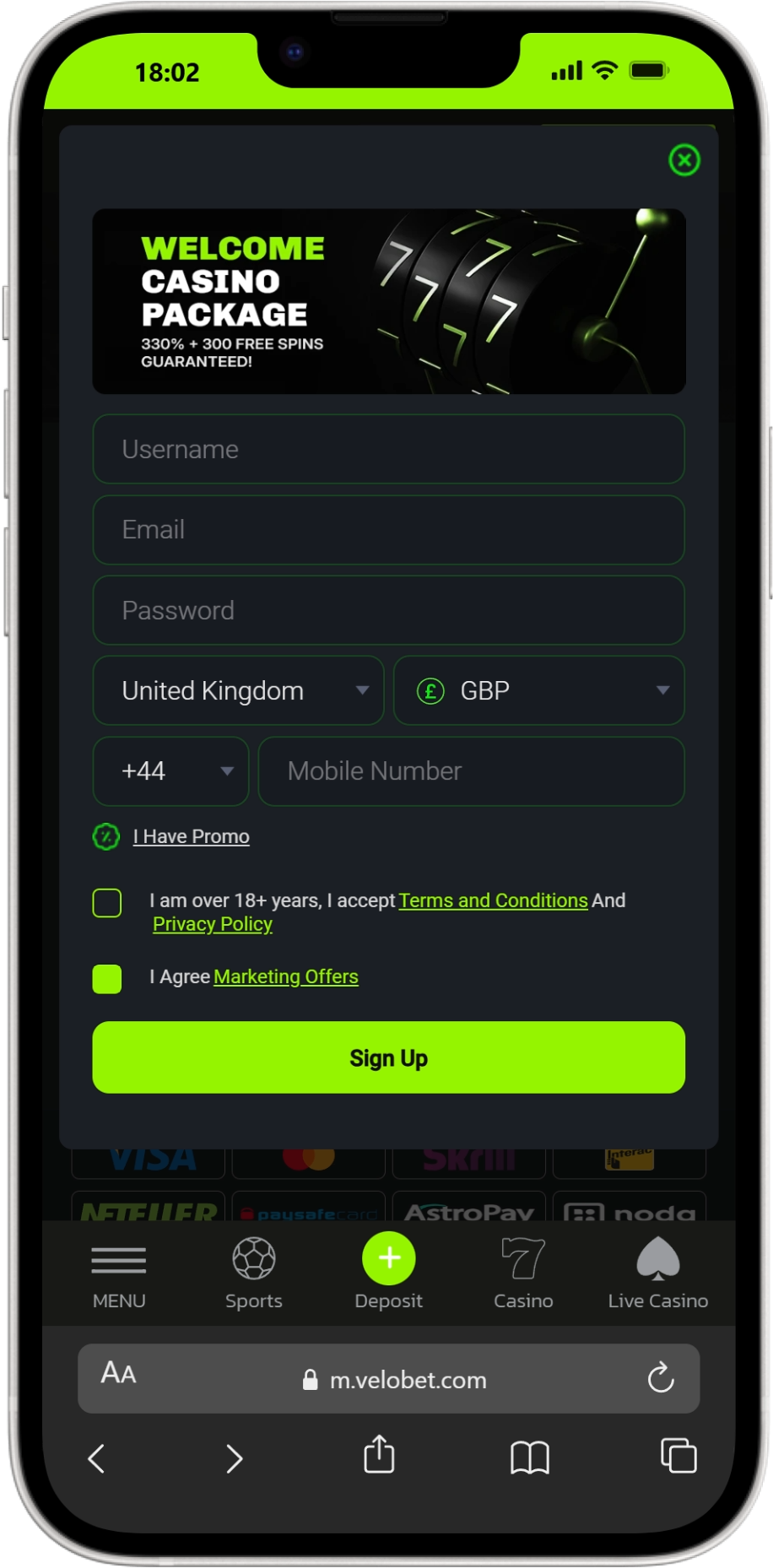 Velobet screenshot 6