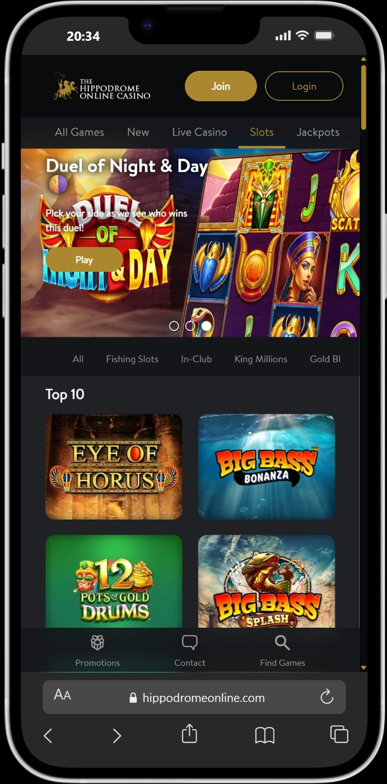 The Hippodrome Online Casino screenshot 5