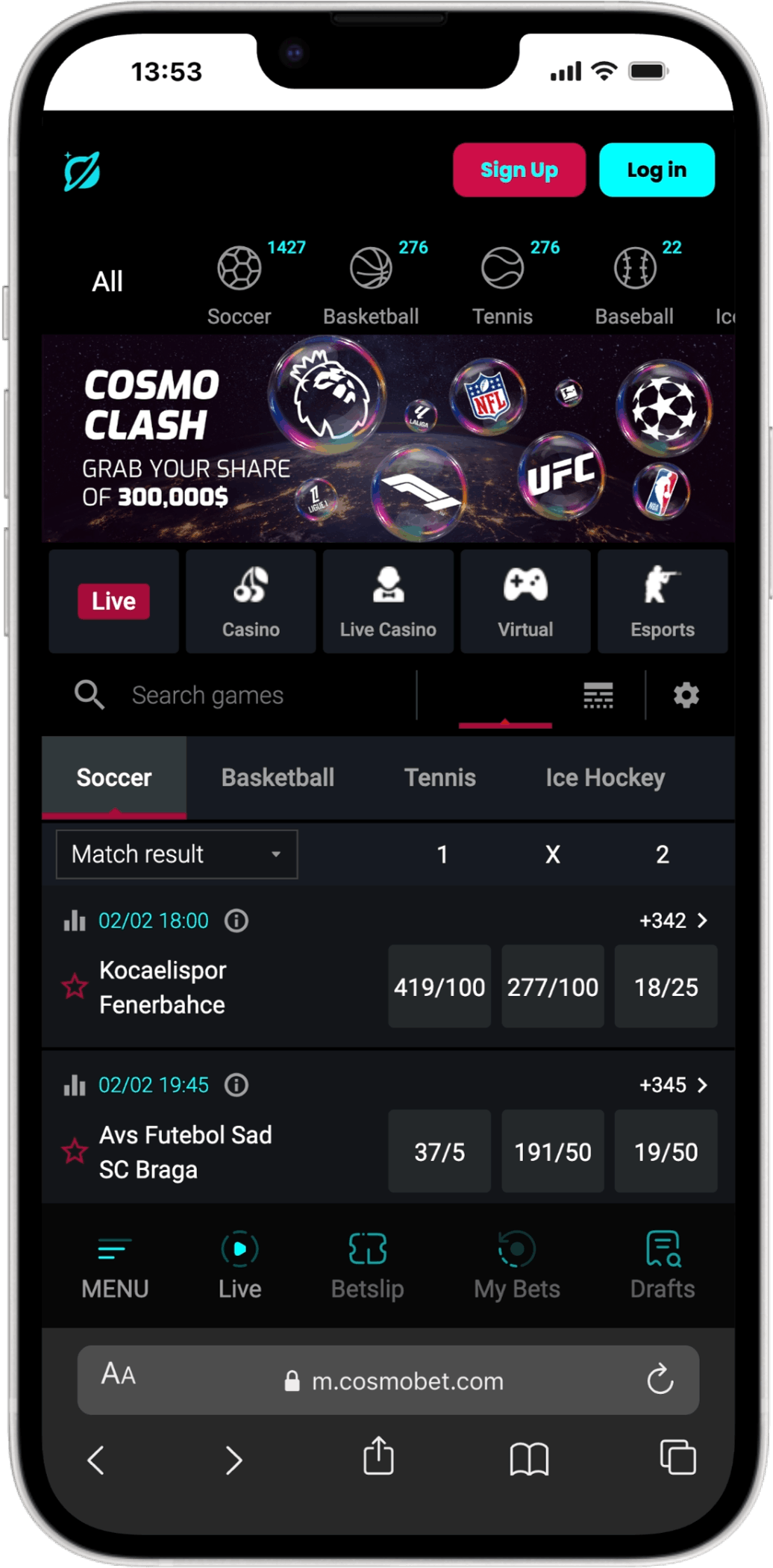 Cosmobet screenshot 5