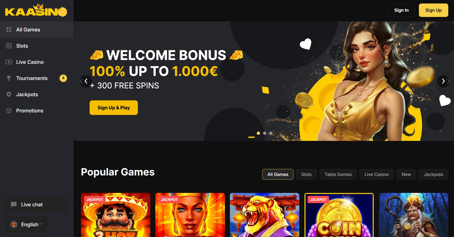 Kaasino screenshot 1