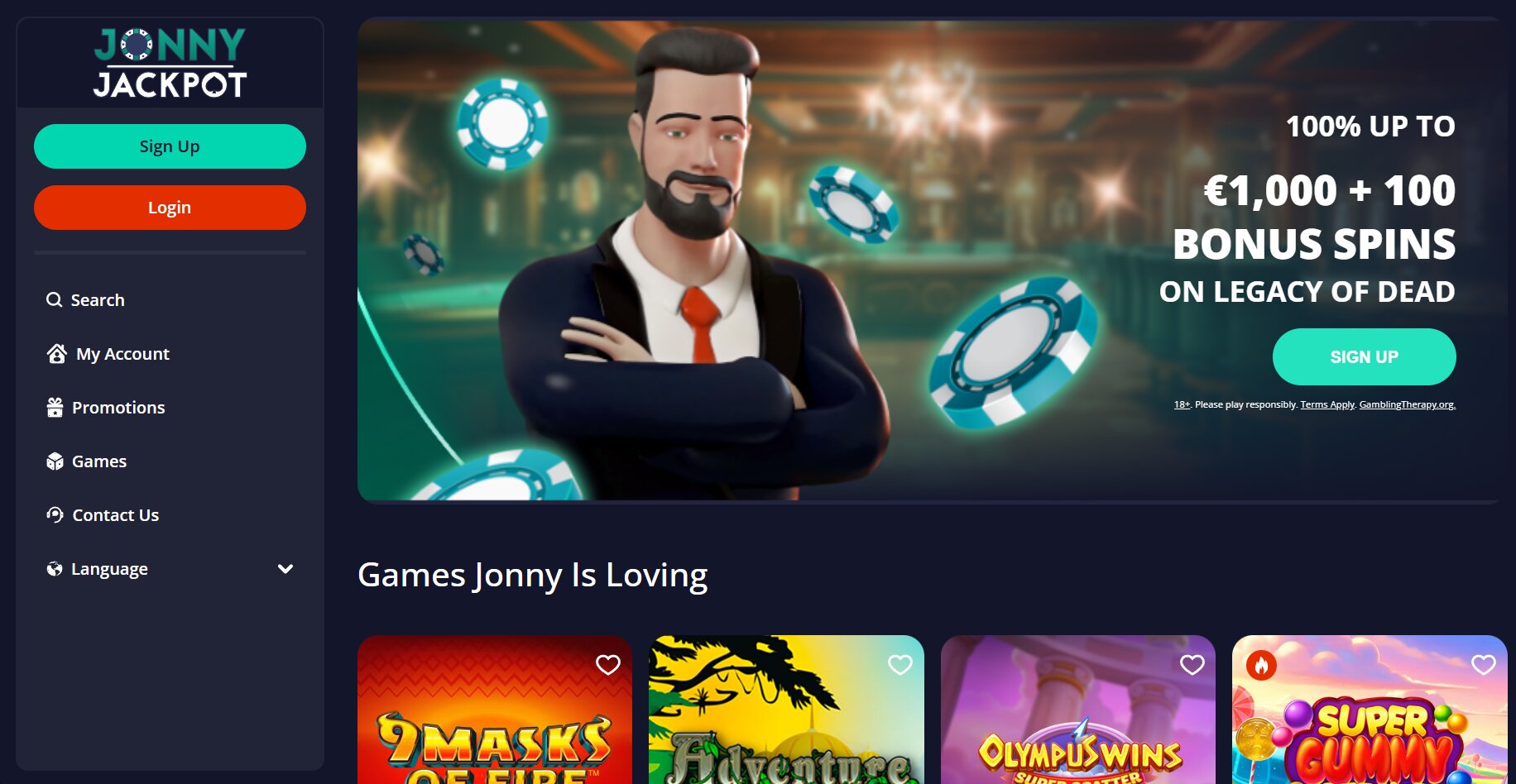 Jonny Jackpot screenshot 1