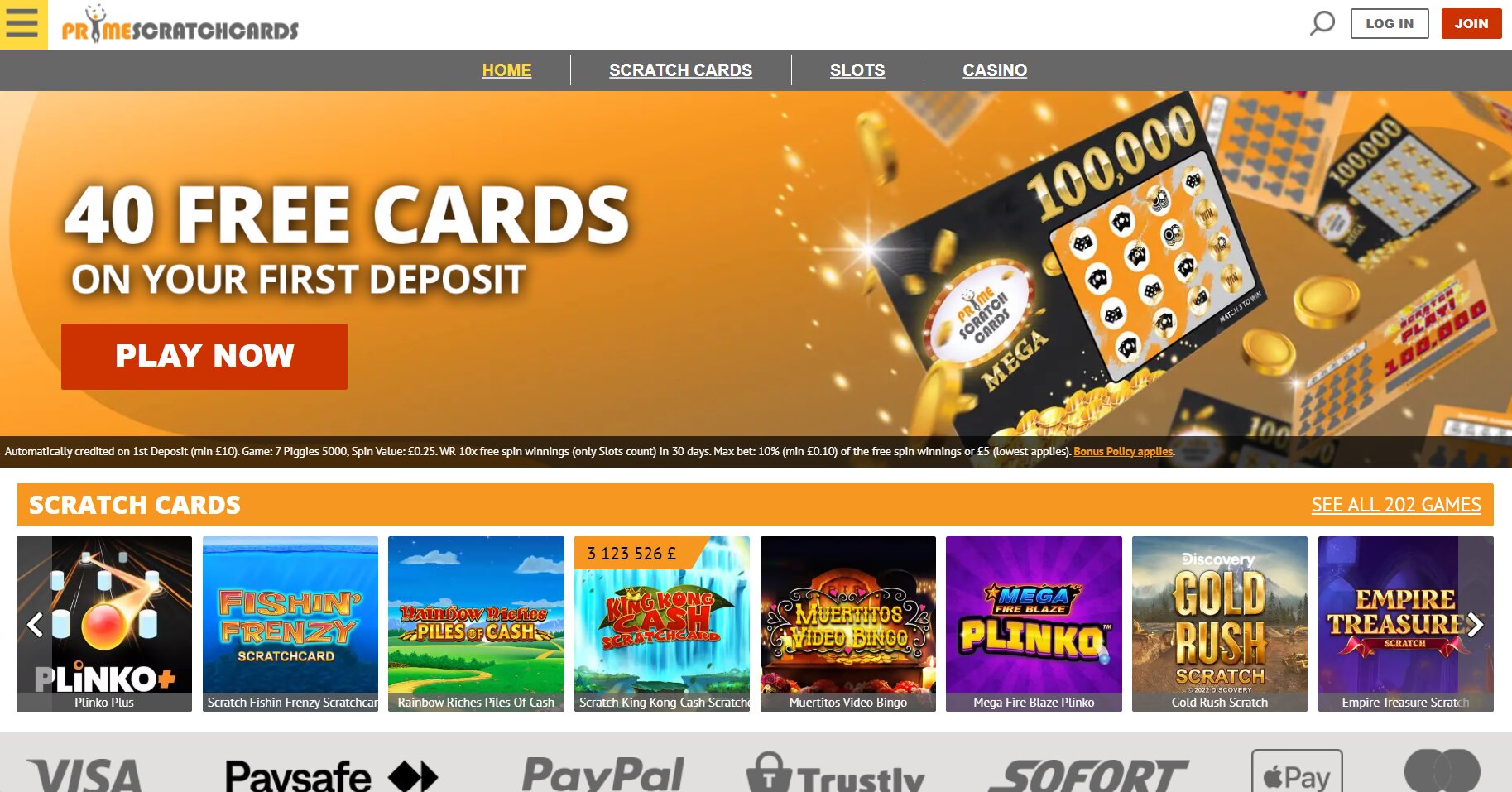 Prime Scratch Cards screenshot 1