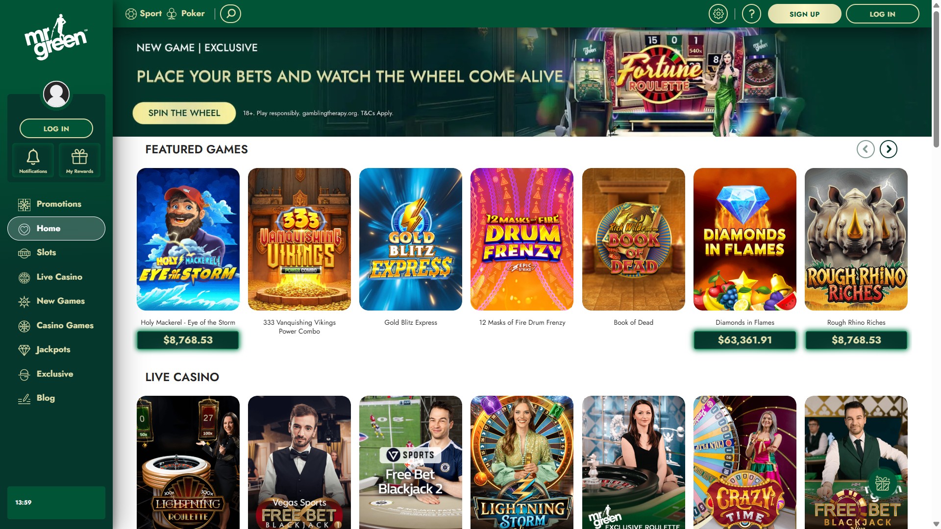 Mr Green screenshot 1