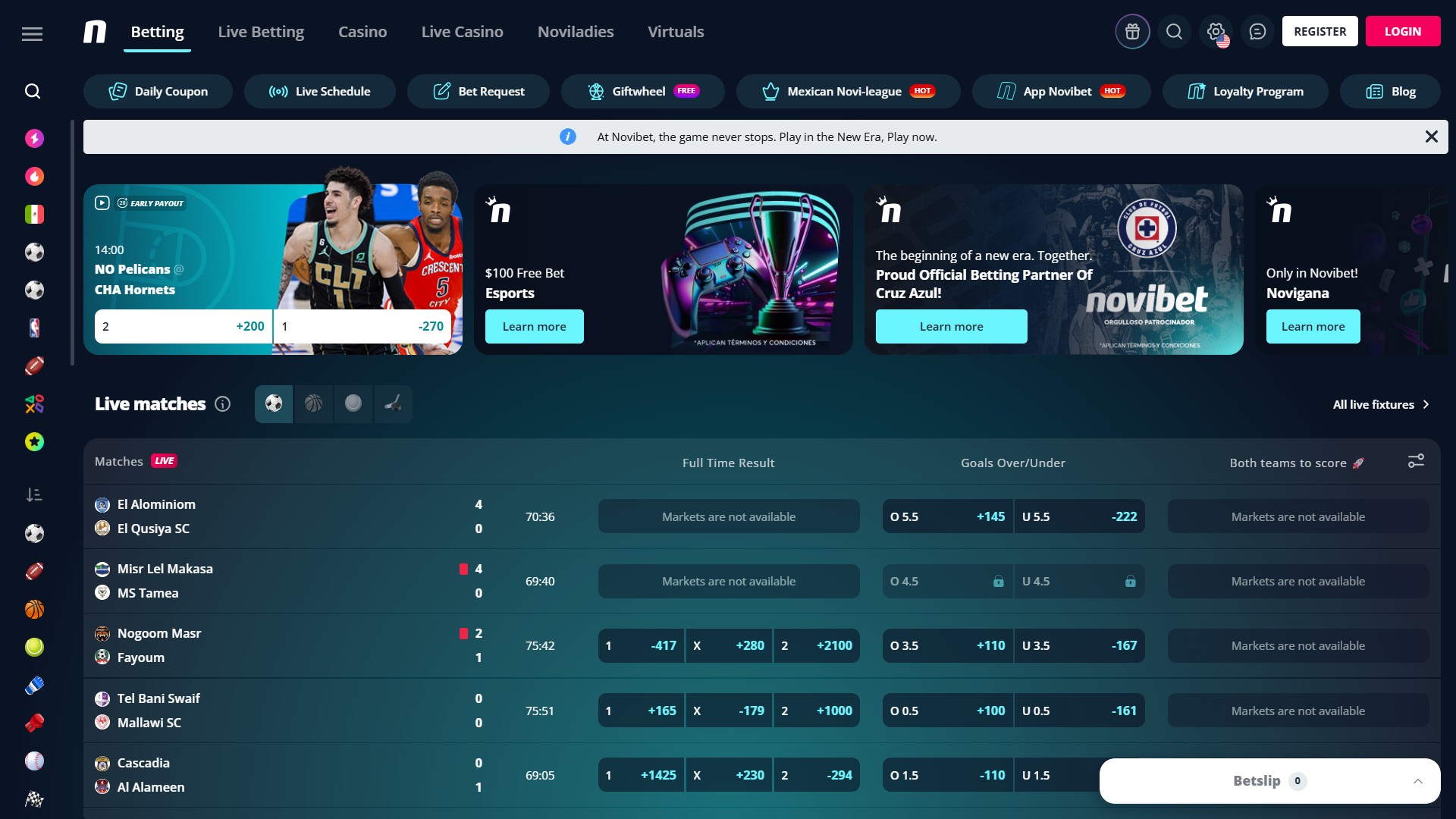 Novibet screenshot 1