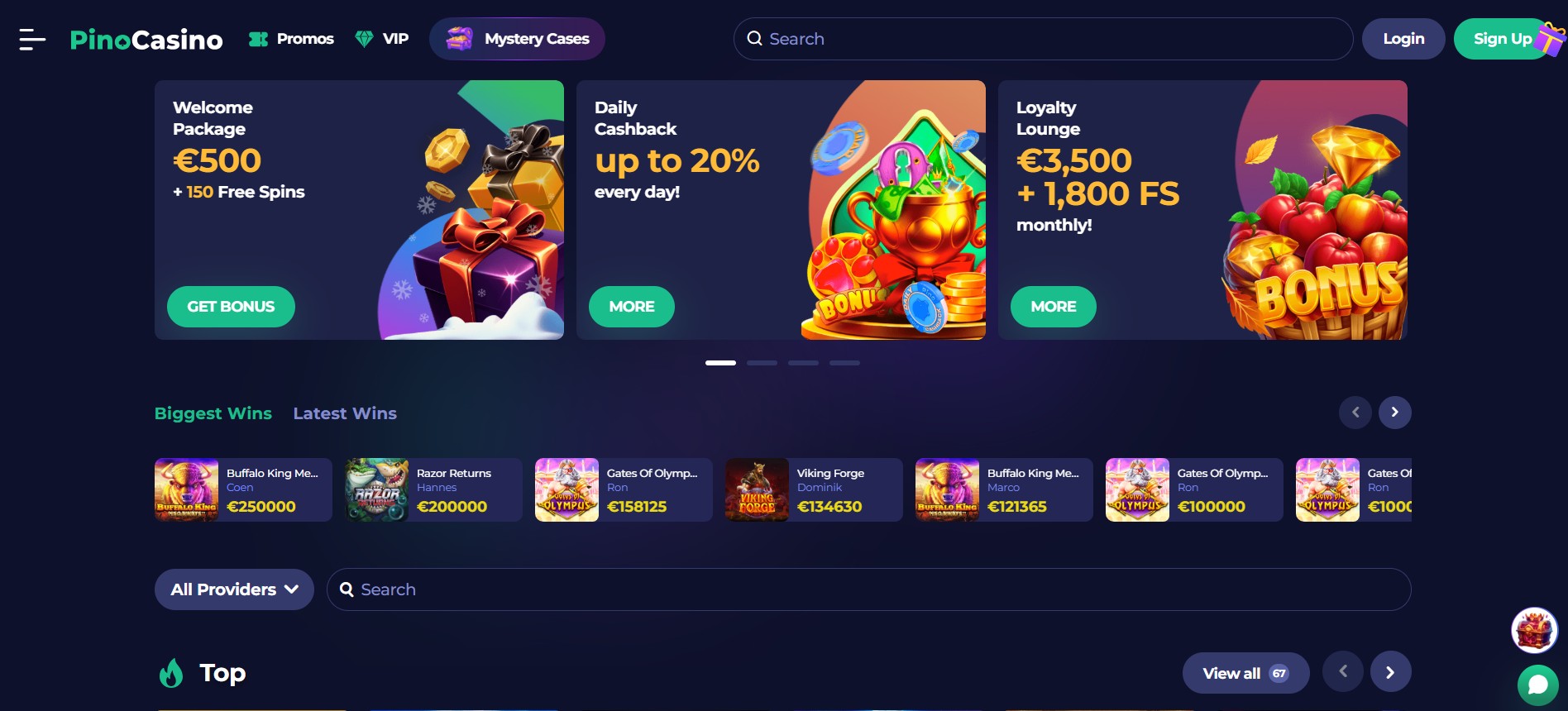 PinoCasino screenshot 1