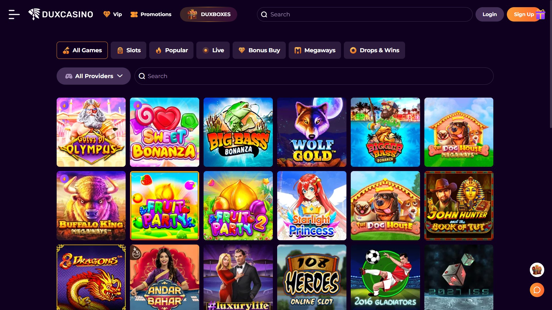 DuxCasino screenshot 1