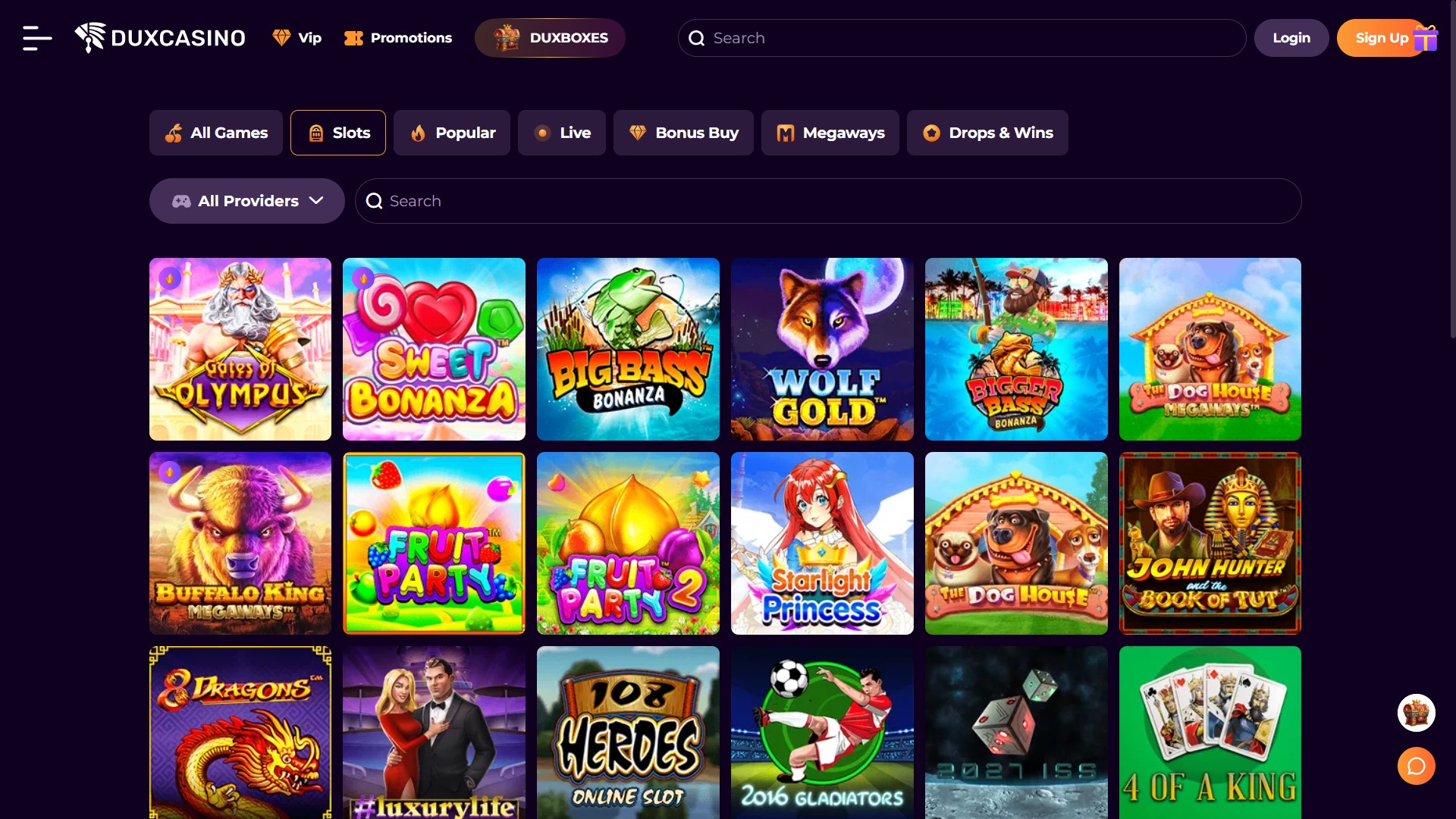 DuxCasino screenshot 2