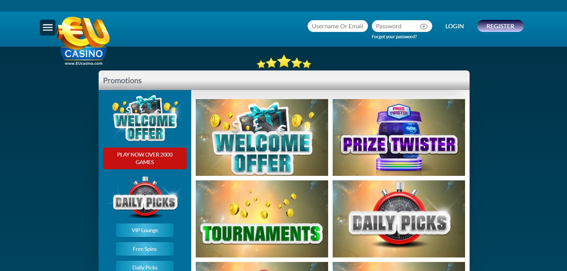EUcasino screenshot 3