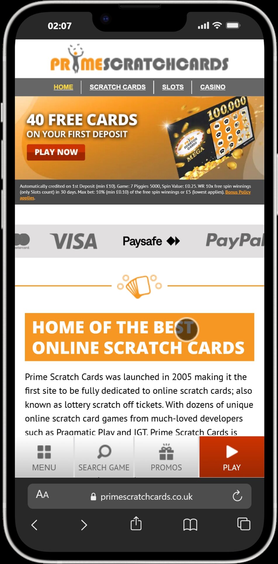 Prime Scratch Cards screenshot 4