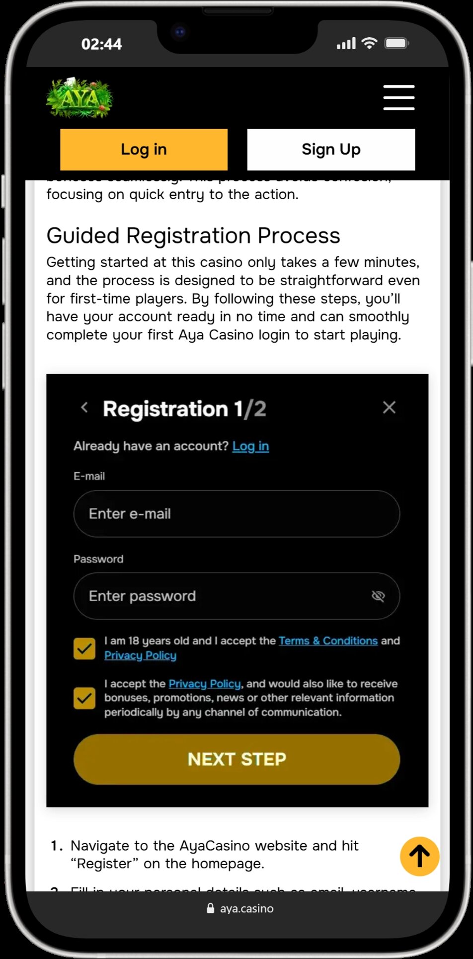 Aya Casino screenshot 6