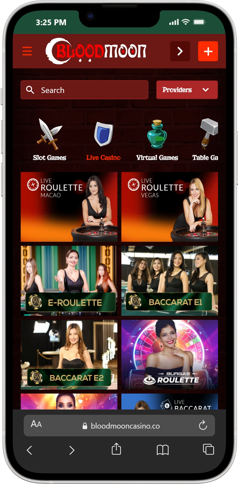 Blood Moon Casino screenshot 5