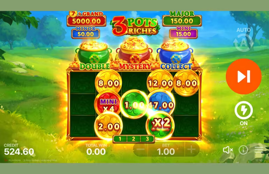 3 Pots Riches: Hold and Win Slot Review and Demo Play