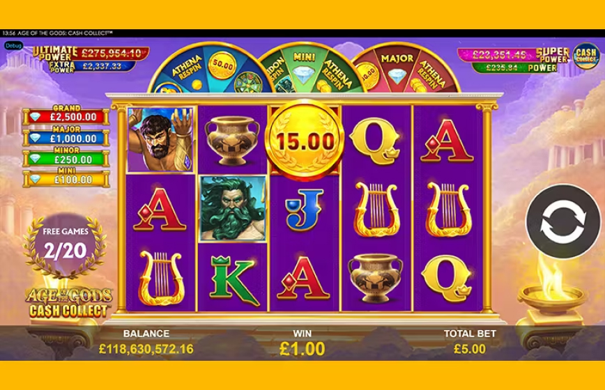 Age Of The Gods Cash Collect Slot Review and Demo Play