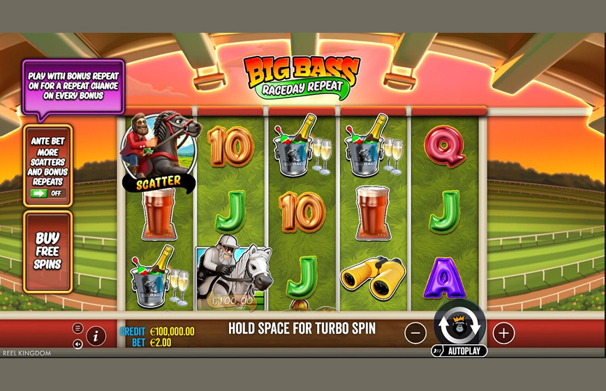 Big Bass Raceday Repeat Slot Review and Demo Play