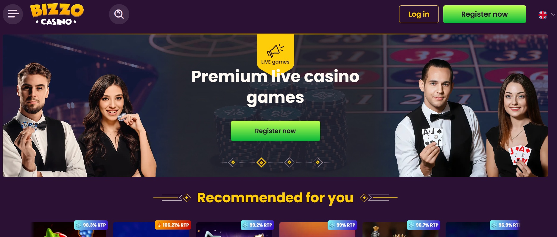 Bizzo Casino screenshot 1