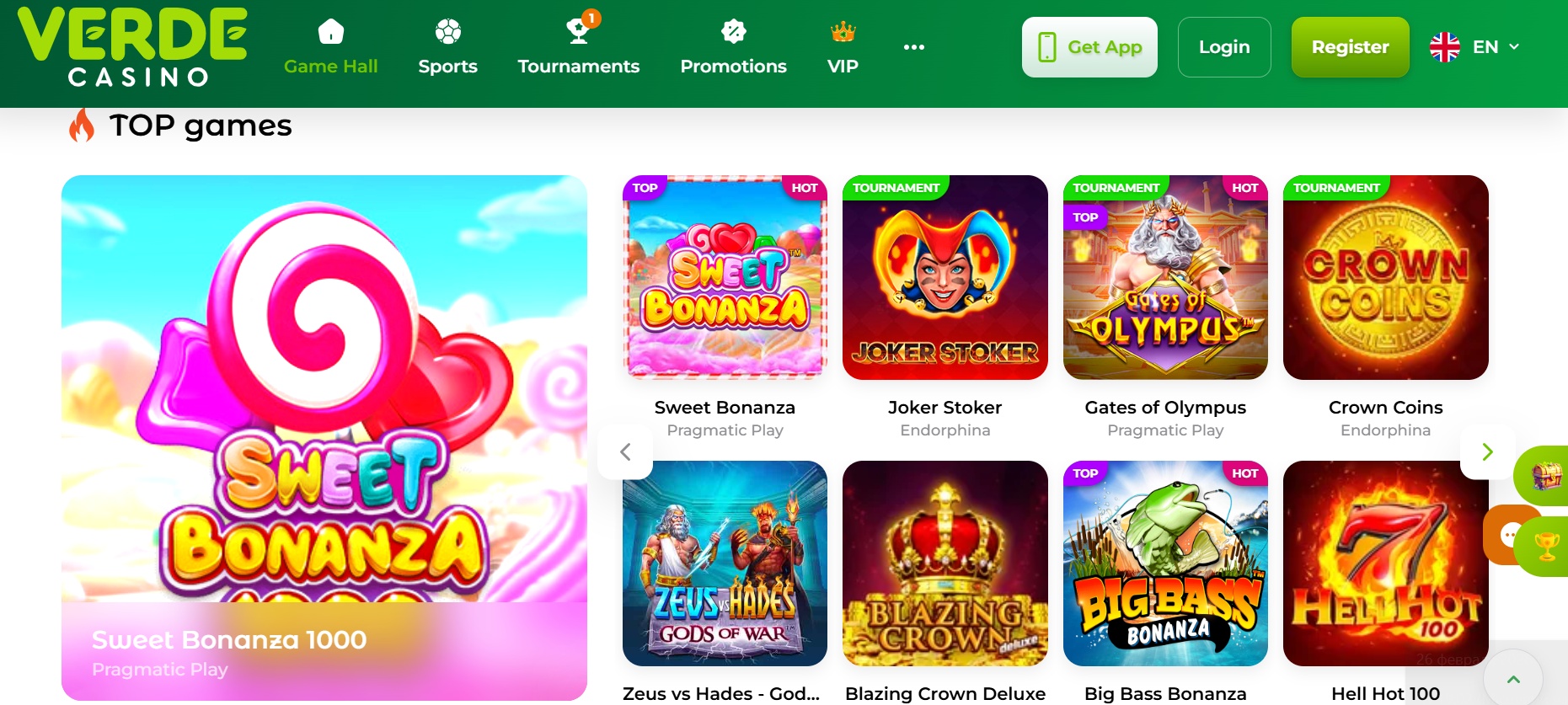 Verde Casino screenshot 2