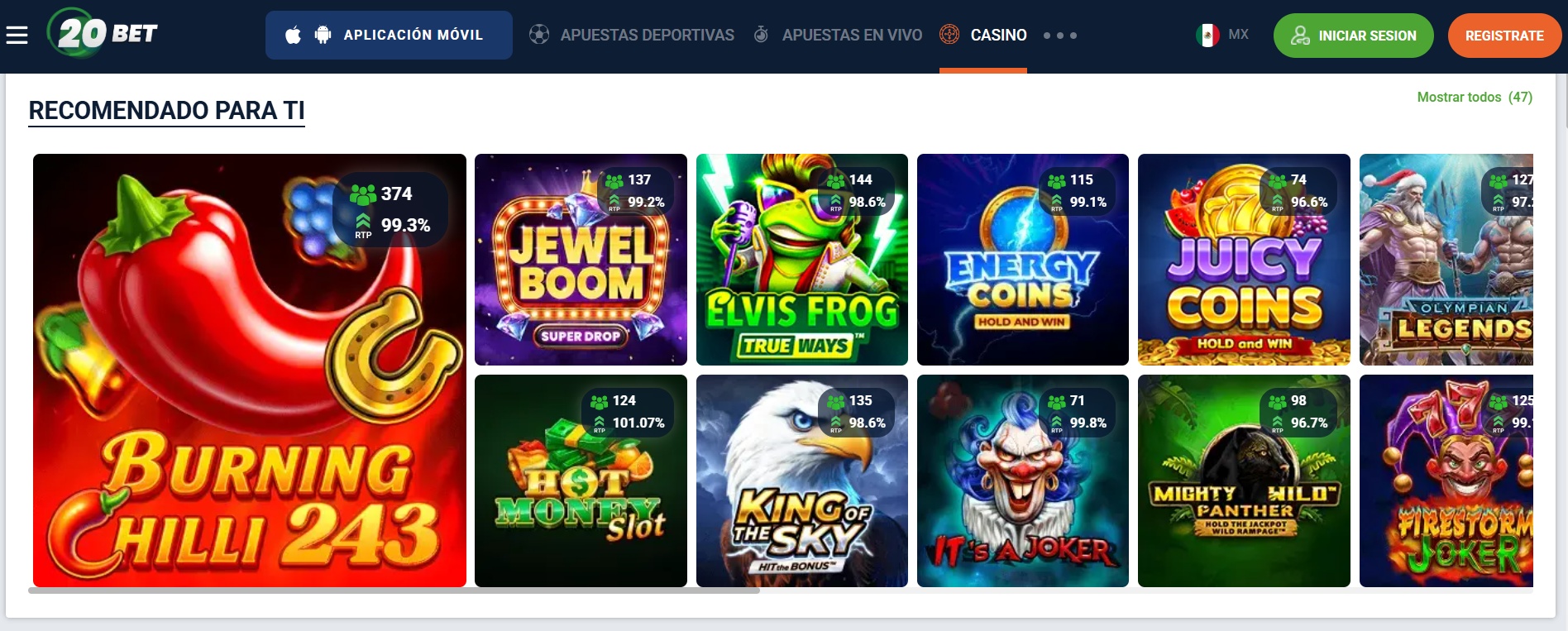 20Bet screenshot 2