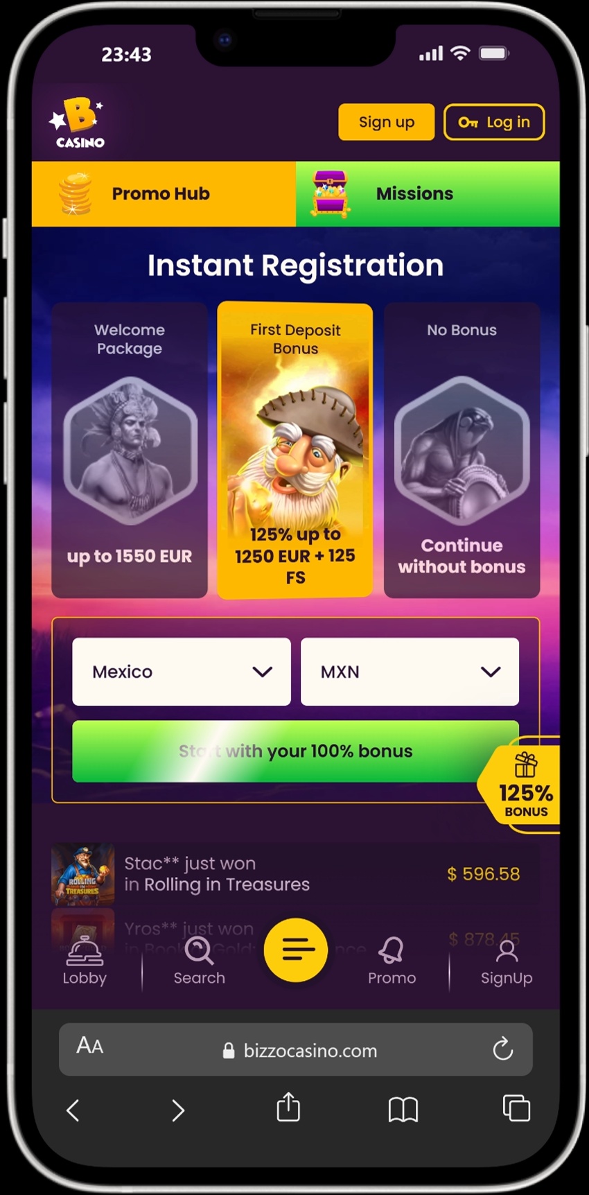 Bizzo Casino screenshot 4