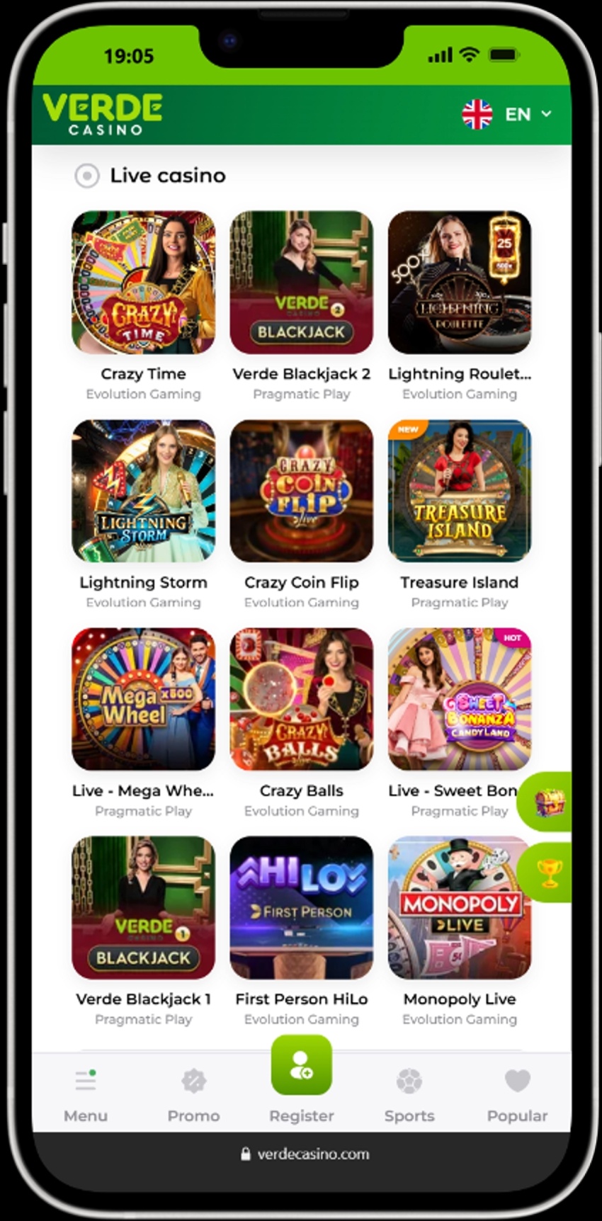 Verde Casino screenshot 5