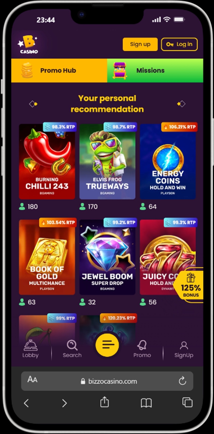 Bizzo Casino screenshot 5