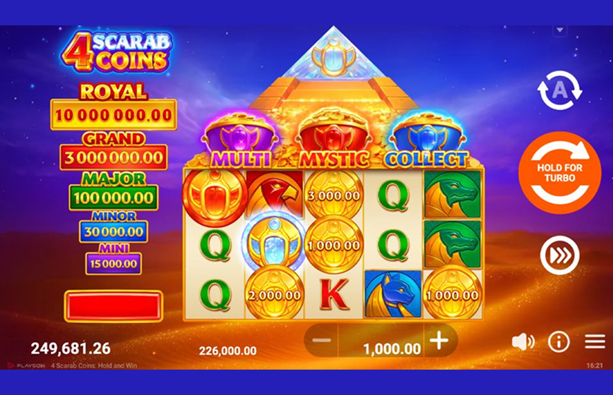 4 Scarab Coins Slot Review and Demo Play
