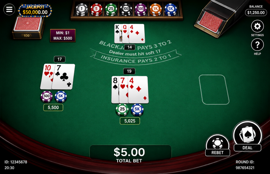 Multihand Blackjack Slot Review and Demo Play