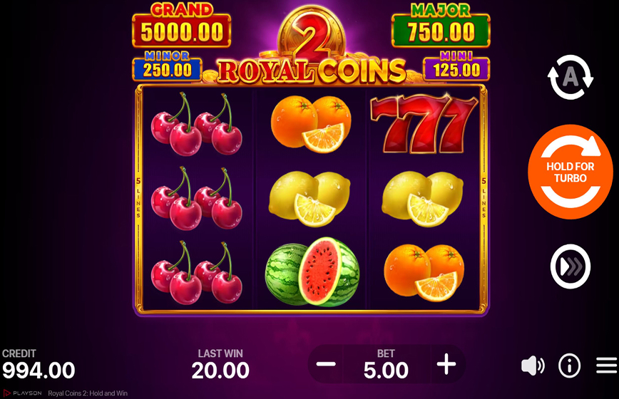 Royal Coins 2 Slot Review and Demo Play