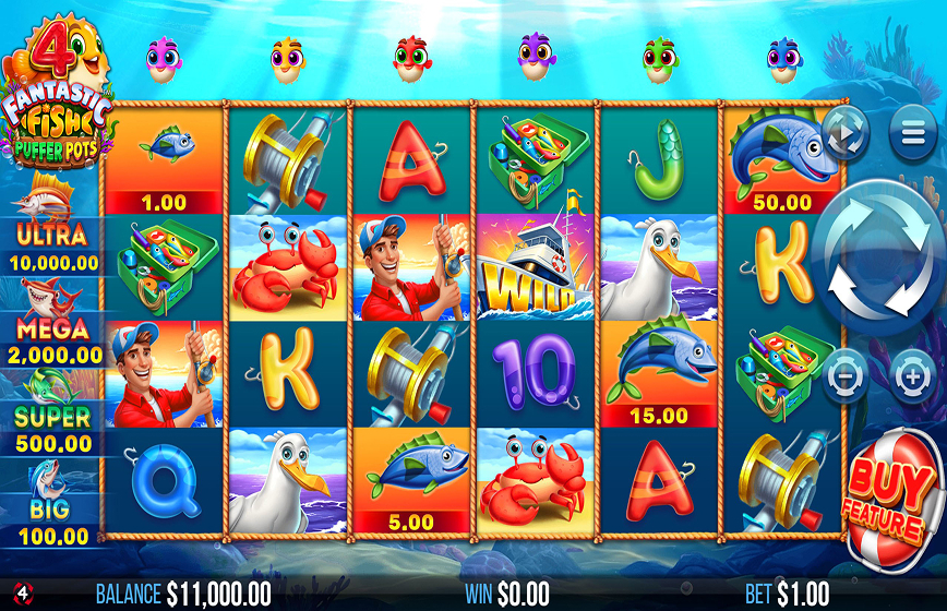 4 Fantastic Fish Puffer Pots Slot Review and Demo Play