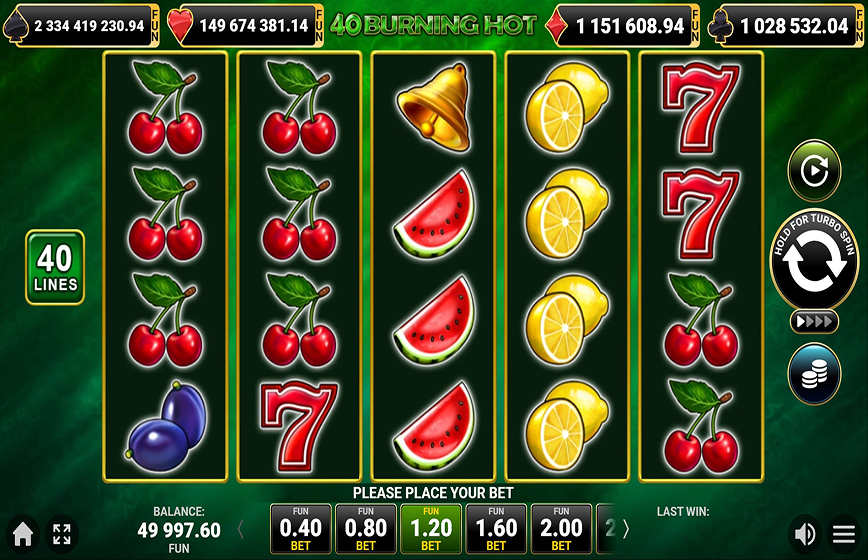 40 Burning Hot Slot Review and Demo Play
