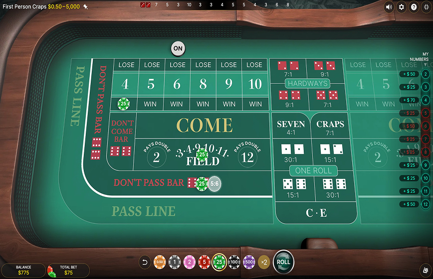 First Person Craps Slot Review and Demo Play
