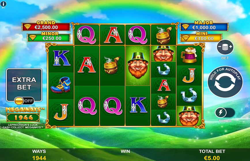 Leprechaun's Luck Cash Collect Megaways PowerPlay Jackpot Slot Review and Demo Play