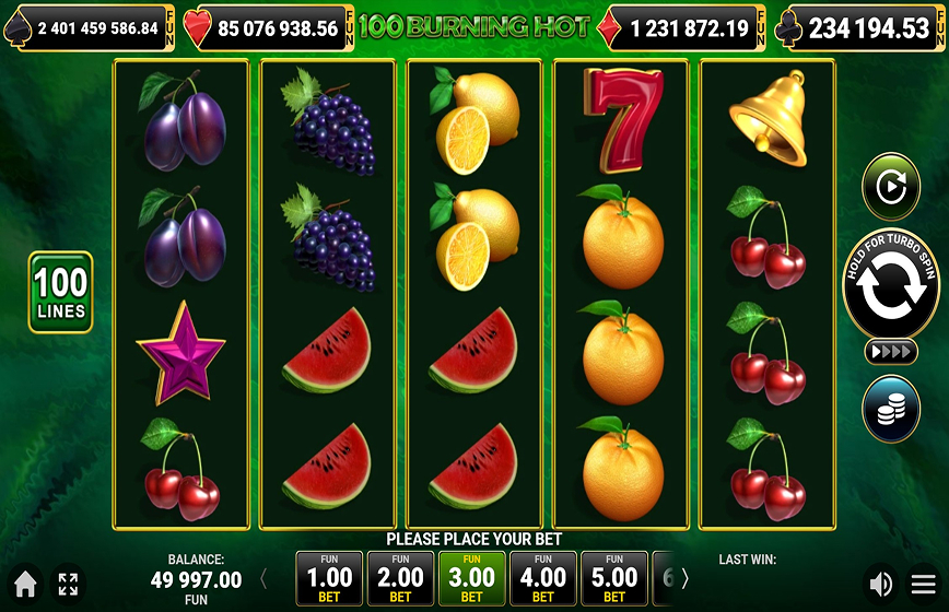 100 Burning Hot Slot Review and Demo Play