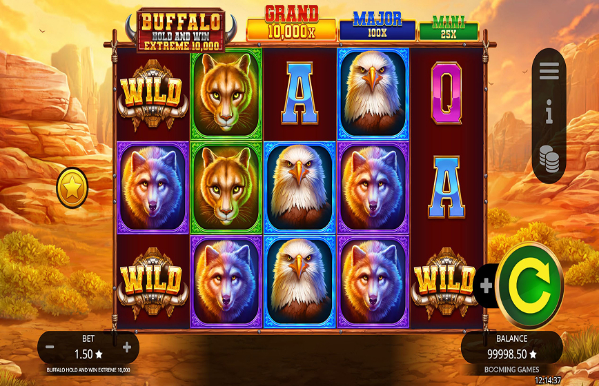 Buffalo Hold And Win Extreme 10,000 Slot Review and Demo Play
