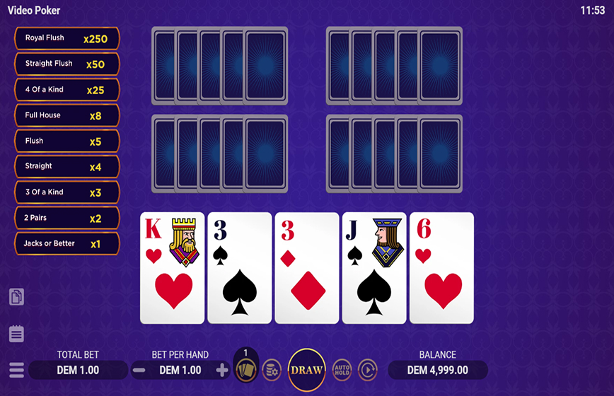 Video Poker Slot Review and Demo Play