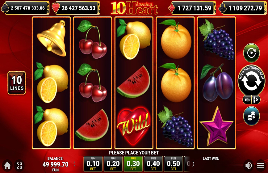 10 Burning Heart Slot Review and Demo Play