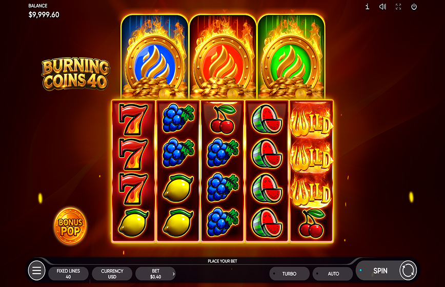 Burning Coins 40 Slot Review and Demo Play