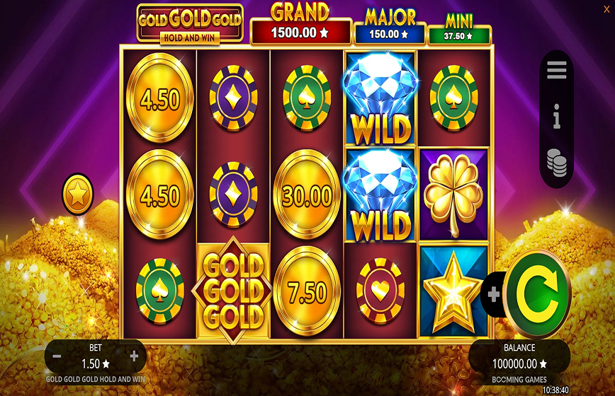 Gold Gold Gold Hold And Win Slot Review and Demo Play
