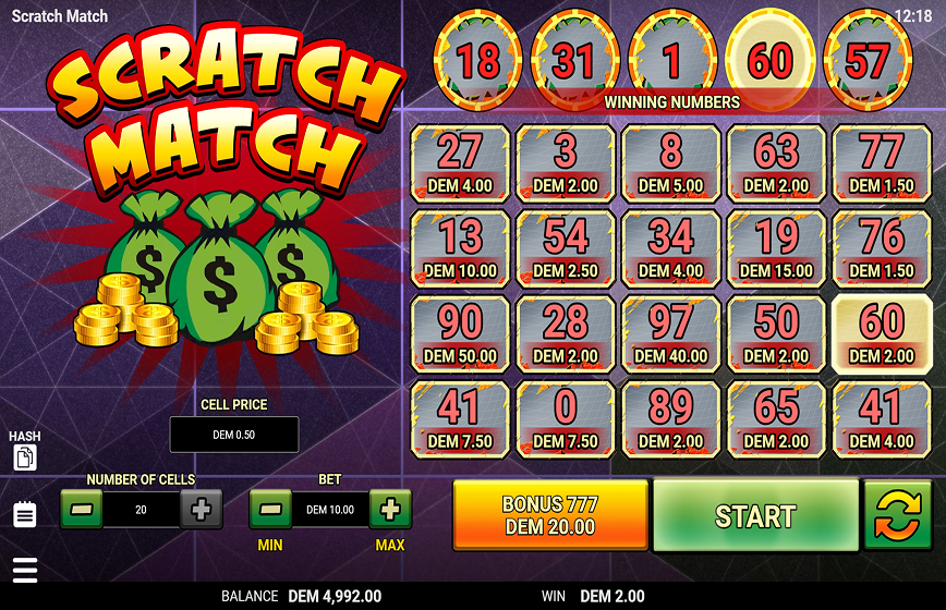 Scratch Match Slot Review and Demo Play